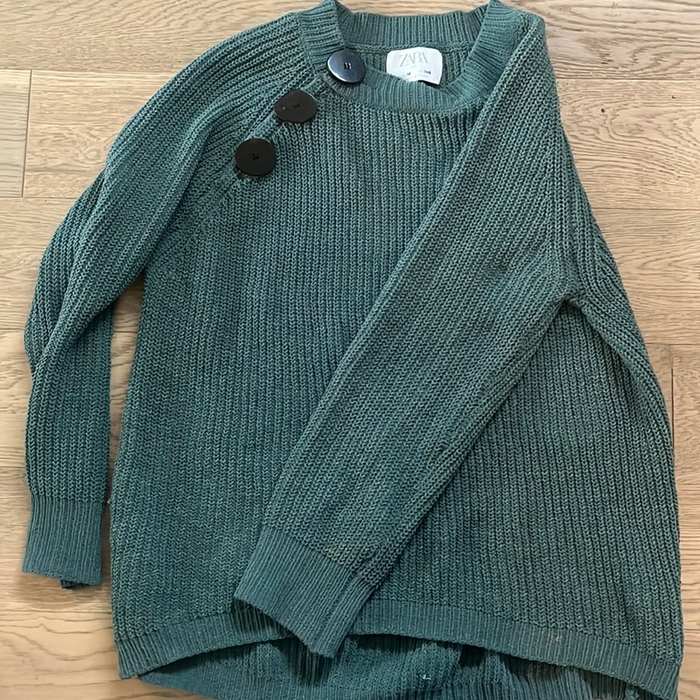 Zara soft teal sweater